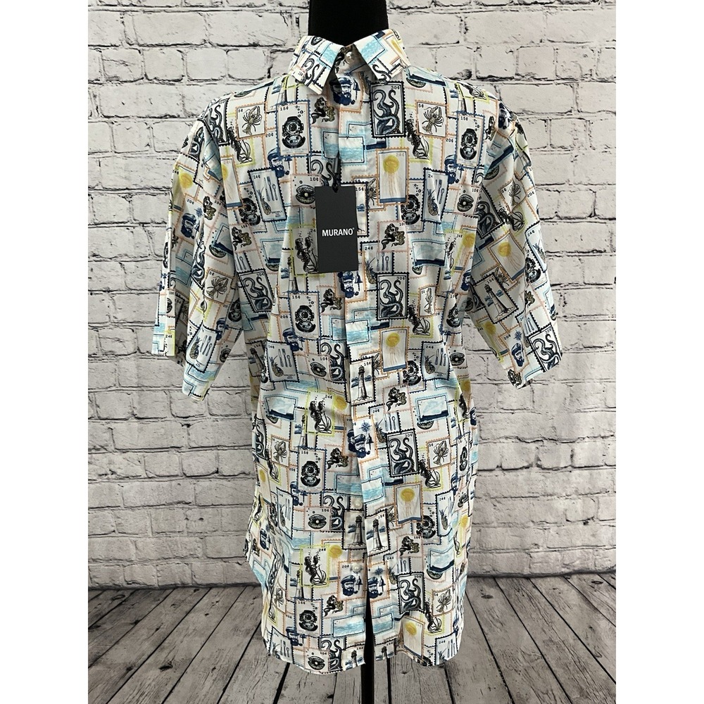 Murano Tall Man's Sailor Button‎ Down Shirt LT - Picture 5 of 5